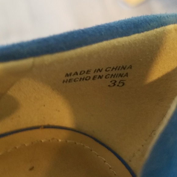 Light blue peep toe heels - Picture 3 of 3